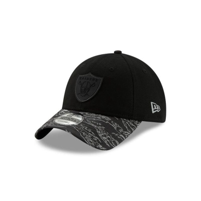 Las Vegas Raiders Gorra | New Era NFL Tiger Flect 9twenty Adjustable Cap Mexico - Negros